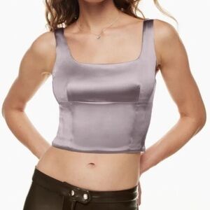 New Aritzia Wilfred Shine Bustier in Dove Mauve - NWT - Size S